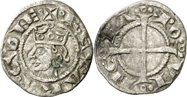 Comtat de Provença. Jaume I (1213-1276). Provença. Òbol de ral coronat. (Cru.V.S. 175) (Cru.Occitània 101) (Cru.C.G. 2125). Corona simple. Escasa. 0,3...