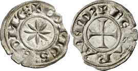Comtat d'Embrun. Bertran d'Urgell (1150-1207). Urgell. Diner. (Cru.V.S. 183.1) (Cru.Occitània 115a, como Bernat I) (Cru.C.G. 2043). Cospel algo irregu...