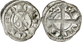 Alfons I (1162-1196). Barcelona. Òbol. (Cru.V.S. 297) (Cru.C.G. 2101). Vellón rico. Escasa así. 0,34 g. EBC-.