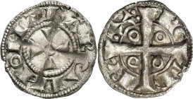 Pere I (1196-1213). Barcelona. Diner. (Cru.V.S. 300) (Cru.C.G. 2109). Vellón rico. 0,93 g. EBC-.