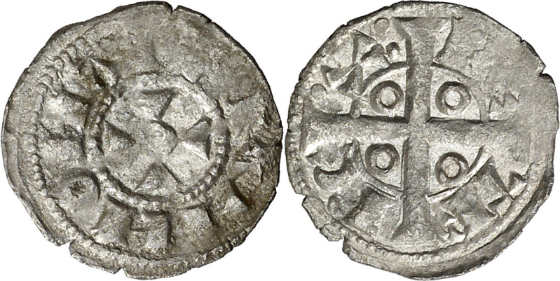 Pere I (1196-1213). Barcelona. Òbol. (Cru.V.S. 301) (Cru.C.G. 2110). Vellón rico...