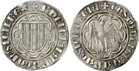 Pere II (1276-1285). Sicília. Pirral. (Cru.V.S. 328) (Cru.C.G. 2145) (MIR. 174). Atractiva. Escasa. 3,24 g. MBC+/EBC-.