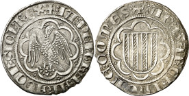 Jaume II (1291-1327). Sicília. Pirral. (Cru.V.S. 356.1) (Cru.C.G. 2174a) (MIR. 179). Atractiva. Parte de brillo original. Escasa así. 2,92 g. MBC+.