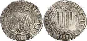 Jaume II (1291-1327). Sicília. Pirral. (Cru.V.S. 359.1) (Cru.C.G. 2177) (MIR.179). Escasa. 2,81 g. MBC-/MBC.