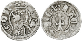 Jaume II (1291-1327). Zaragoza. Óbolo jaqués. (Cru.V.S. 365) (Cru.C.G. 2183). 0,51 g. MBC-.