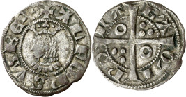 Alfons III (1327-1336). Barcelona. Diner. (Cru.V.S. 367) (Cru.C.G. 2185). Muy escasa. 1,05 g. MBC+.