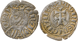 Pere III (1336-1387). Zaragoza. Dinero jaqués. (Cru.V.S. 463) (Cru.C.G. 2276). 0,67 g. MBC-/MBC.