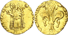 Joan I (1387-1396). València. Mig florí. (Cru.V.S. 472) (Cru.C.G. 2283). Marca: corona. Escasa. 1,55 g. MBC-.