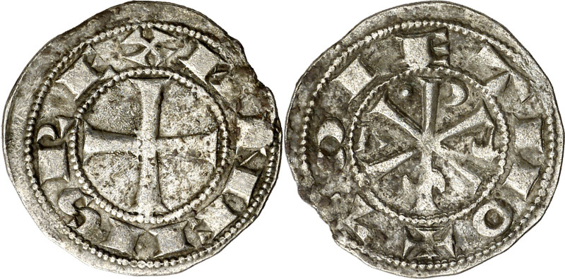 Alfonso VI (1073-1109). Toledo. Dinero. (AB. 5.1) (M.M. A6:10.12). Manchitas. 1,...