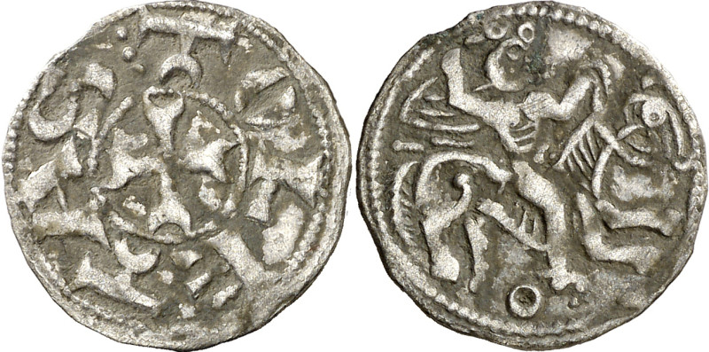 Fernando II (1157-1188). Taller indeterminado. Dinero. (AB. 168, como Alfonso VI...