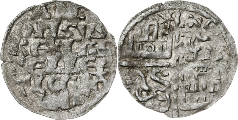 Alfonso X (1252-1284). Taller de la Corte o Marca del Rey. Dinero de las 6 línea...