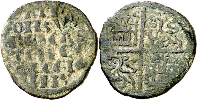 Alfonso X (1252-1284). Córdoba. Meaja de las 6 líneas. (AB. falta) (M.M. A10:5.4...