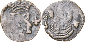 s/d. Felipe II. Segovia. I. 1 blanca. (AC. 45). 0,83 g. BC+.