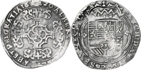 1620. Alberto e Isabel. 3 stuiver. (Vti. tipo 21) (Vanhoudt tipo 624). Marca de ceca no visible. 2,42 g. MBC-.