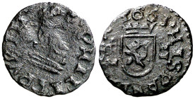 1663. Felipe IV. Trujillo. M. 2 maravedís. (AC. 172). Rara. 0,31 g. MBC-.