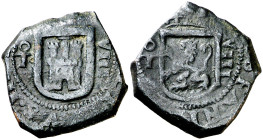 s/d. Felipe IV. Toledo. 8 maravedís. (AC. 409). Ceca y valor en anverso y reverso. Muy rara. 6,23 g. MBC-.