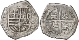 163(...). Felipe IV. Toledo. P. 8 reales. (AC. 1672-1678). Atractiva. Rara y más así. 24,29 g. MBC.