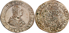 1678. Carlos II. Bruselas. Jetón. (D. 4404) (V.Q. 13914). 6,59 g. MBC+.