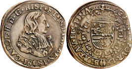 1681. Carlos II. Amberes. Jetón. (D. 4459 var) (V.Q. 13920). 6,53 g. MBC+.