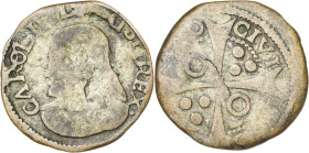 (1705 ó 6). Carlos III, Pretendiente. Barcelona. 1 croat. Falsa de época en latón plateado. 1,92 g. (BC).