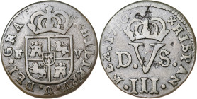 1710. Felipe V. Valencia. 1 treseta. (AC. 9). 3,07 g. BC+.