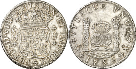 1756. Fernando VI. México. MM. 8 reales. (AC. 491). Columnario. 26,86 g. MBC+.
