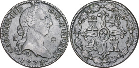 1773. Carlos III. Segovia. 8 maravedís. (AC. 70). Ex M. Sisó 25/06/1985. 11,79 g. MBC-/MBC.