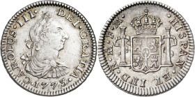 1773. Carlos III. México. FM. 1/2 real. (AC. 195). Buen ejemplar. Ex M. Sisó 25/04/1986. 1,72 g. MBC+.