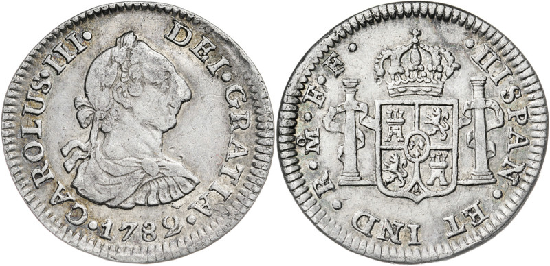 1782. Carlos III. México. FF. 1/2 real. (AC. 209). 1,63 g. MBC/MBC+.