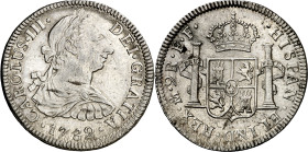 1782. Carlos III. México. FF. 2 reales. (AC. 672). Ex M. Sisó 13/06/1987. 6,68 g. MBC+.