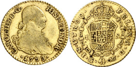 1793. Carlos IV. Madrid. MF. 1 escudo. (AC. 1110). 3,27 g. BC+/MBC-.