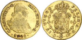 1798. Carlos IV. Madrid. MF. 1 escudo. (AC. 1116). 3,38 g. BC+/MBC-.