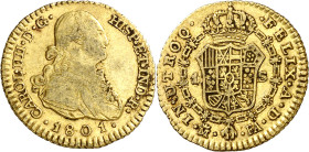 1801. Carlos IV. Madrid. FA. 1 escudo. (AC. 1119). 3,35 g. MBC-.