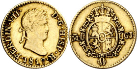 1817. Fernando VII. Madrid. GJ. 1/2 escudo. (AC. 1486). 1,68 g. MBC-.