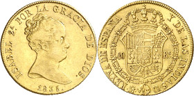 1835. Isabel II. Madrid. CR. 80 reales. (AC. 720). Escasa. 6,79 g. MBC/EBC-.