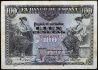 1906. 100 pesetas. (Ed. B97a) (Ed. 313a). 30 de junio. Serie C. BC+.