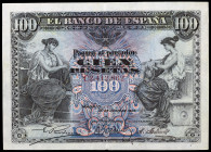 1906. 100 pesetas. (Ed. B97a) (Ed. 313a). 30 de junio. Serie C. Dobleces. MBC+.
