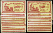 1937. Asturias y León. 1 peseta. (Ed. C48) (Ed. 397). 20 billetes. MBC-/MBC.