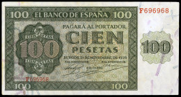 1936. Burgos. 100 pesetas. (Ed. D22a) (Ed. 421a). 21 de noviembre. serie F. EBC-.