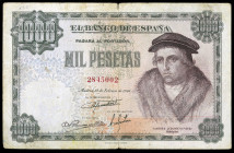 1946. 1000 pesetas. (Ed. D54) (Ed. 453). 19 de febrero, Luis Vives. Raro. BC.
