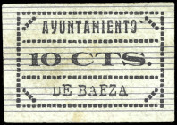 Baeza (Jaén). Ayuntamiento. 10 céntimos. (KG. 120) (RGH. 842). Cartón. MBC.