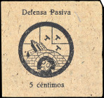 Cartagena (Murcia). Defensa Pasiva. Viñeta de 5 céntimos. (J.A. 9) (KG. falta) (RGH. 1688). MBC-.