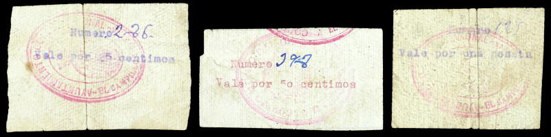 Campillo de la Jara, el (Toledo). 25, 50 céntimos y 1 peseta. (KG. A222) (RGH. 1...