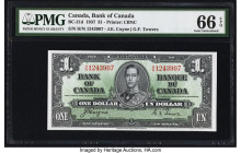 Canada Bank of Canada $1 2.1.1937 BC-21d PMG Gem Uncirculated 66 EPQ. 

HID09801242017

© 2022 Heritage Auctions | All Rights Reserved