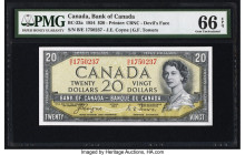 Canada Bank of Canada $20 1954 BC-33a "Devil's Face" PMG Gem Uncirculated 66 EPQ. 

HID09801242017

© 2022 Heritage Auctions | All Rights Reserved