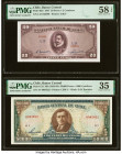 Chile Banco Central de Chile 20; 50,000 Pesos = 2; 5000 Condores 24.7.1947; ND (1958-59) Pick 93b; 123 Two Examples PMG Choice About Unc 58 EPQ; Choic...