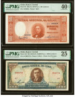 Chile Banco Central de Chile 500; 50,000 Pesos = 50; 5000 Condores 28.2.1945; ND (1958) Pick 98; 123 Two Examples PMG Extremely Fine 40 EPQ; Very Fine...