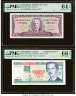 Cuba Group Lot of 6 Examples PMG Choice Uncirculated 64 EPQ; PMG Gem Uncirculated 66 EPQ; Crisp Uncirculated (4). Six examples. 

HID09801242017

© 20...
