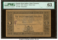 Danish West Indies State Treasury 2 Dalere 1898 Pick 8r Remainder PMG Choice Uncirculated 63. 

HID09801242017

© 2022 Heritage Auctions | All Rights ...