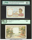 French Indochina Banque de l'Indo-Chine 1 Piastre ND (1932) Pick 52 PMG Choice Uncirculated 64; South Vietnam National Bank of Viet Nam 20 Dong ND (19...
